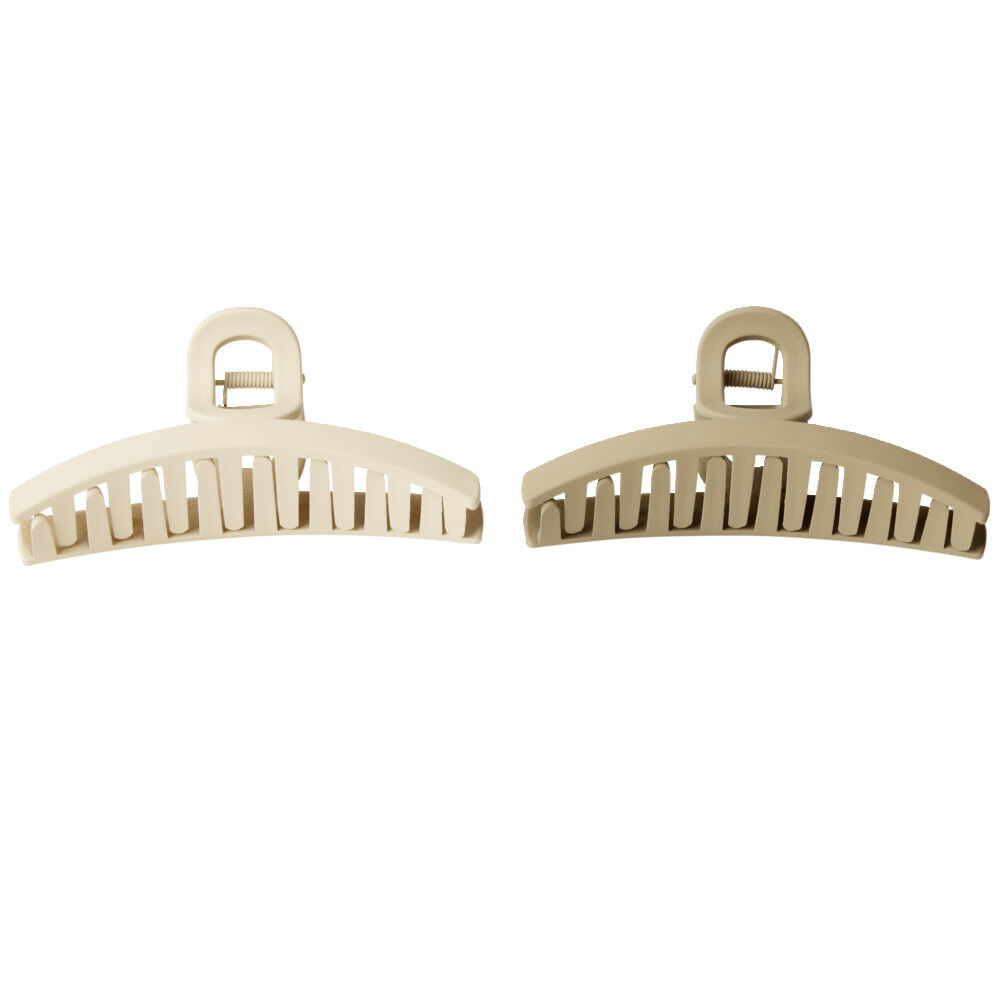 Pince à cheveux plastique marron L11cm
