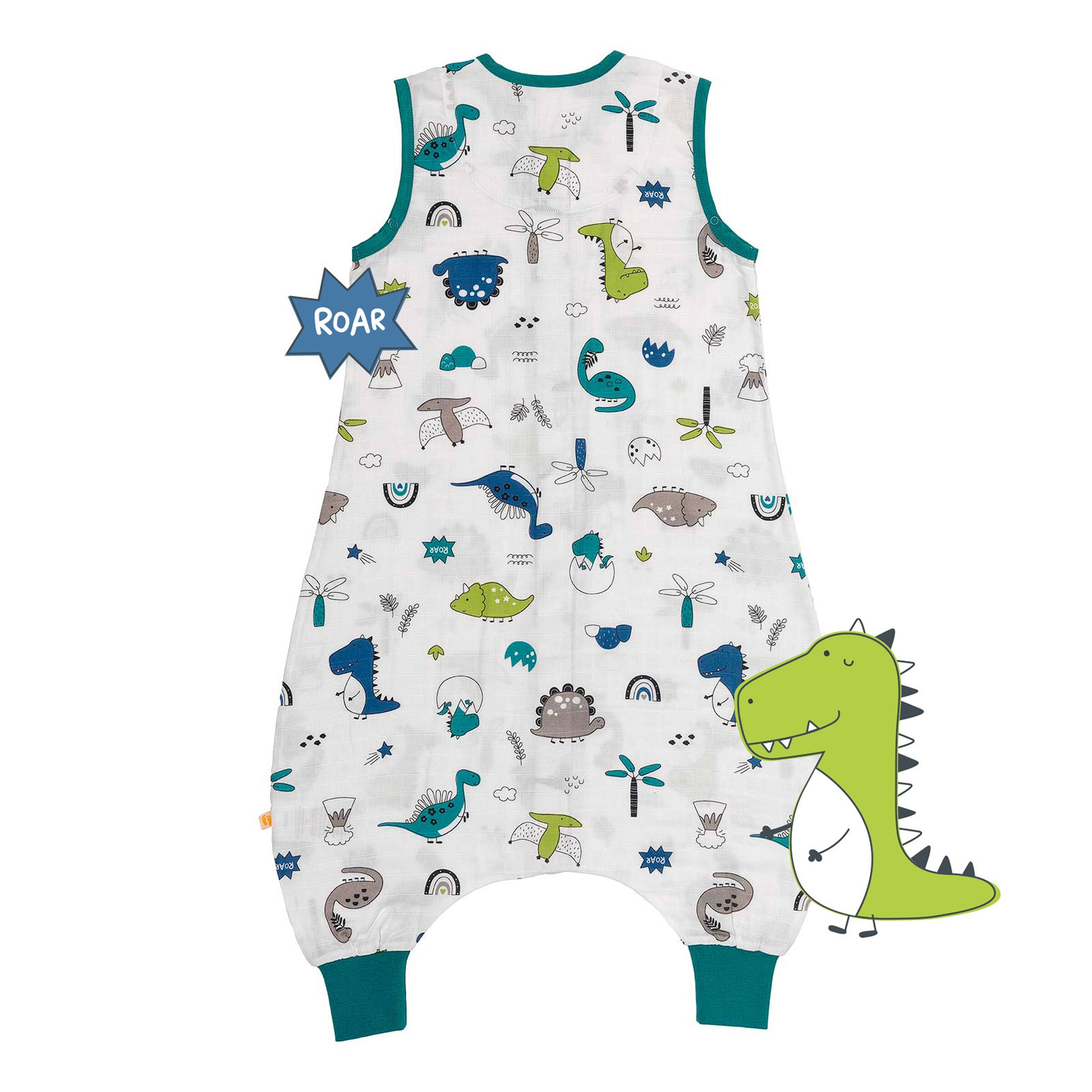 schlummersack Schlafsack mit Füßen 0.5 Tog Dinosaurier