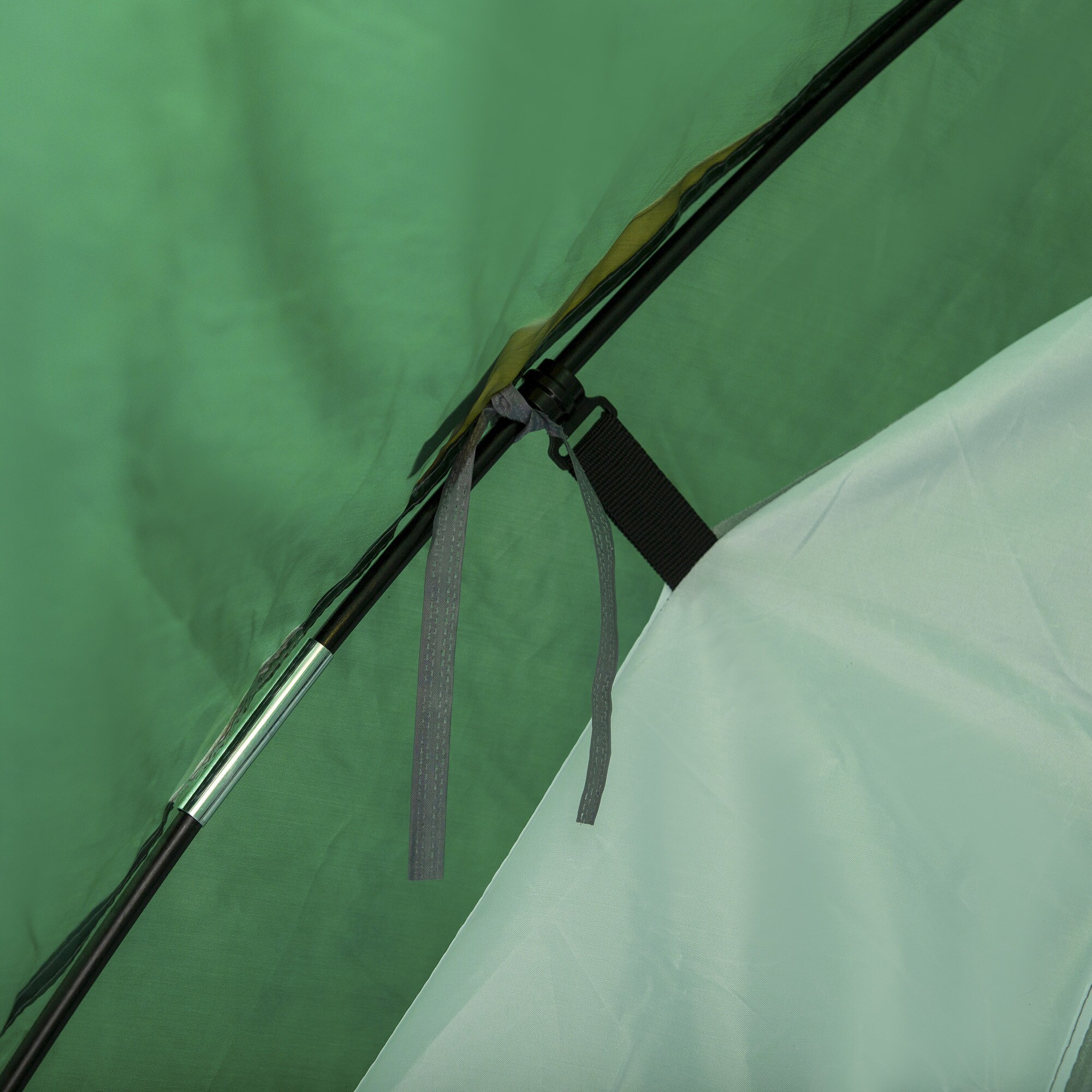 Outsunny Campingzelt für 3-4 Personen grün, gelb 325 x 183 x 130 cm (LxBxH)