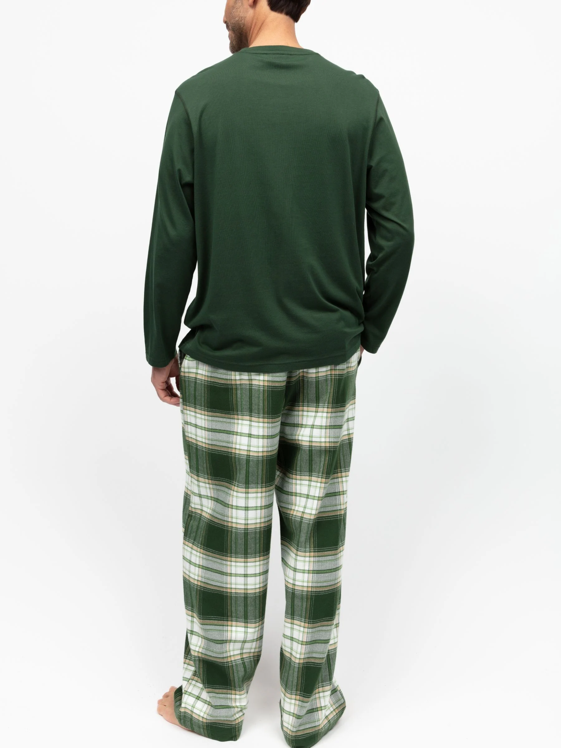 Cyberjammies Ruit pyjamabroek en effen jersey T-shirt