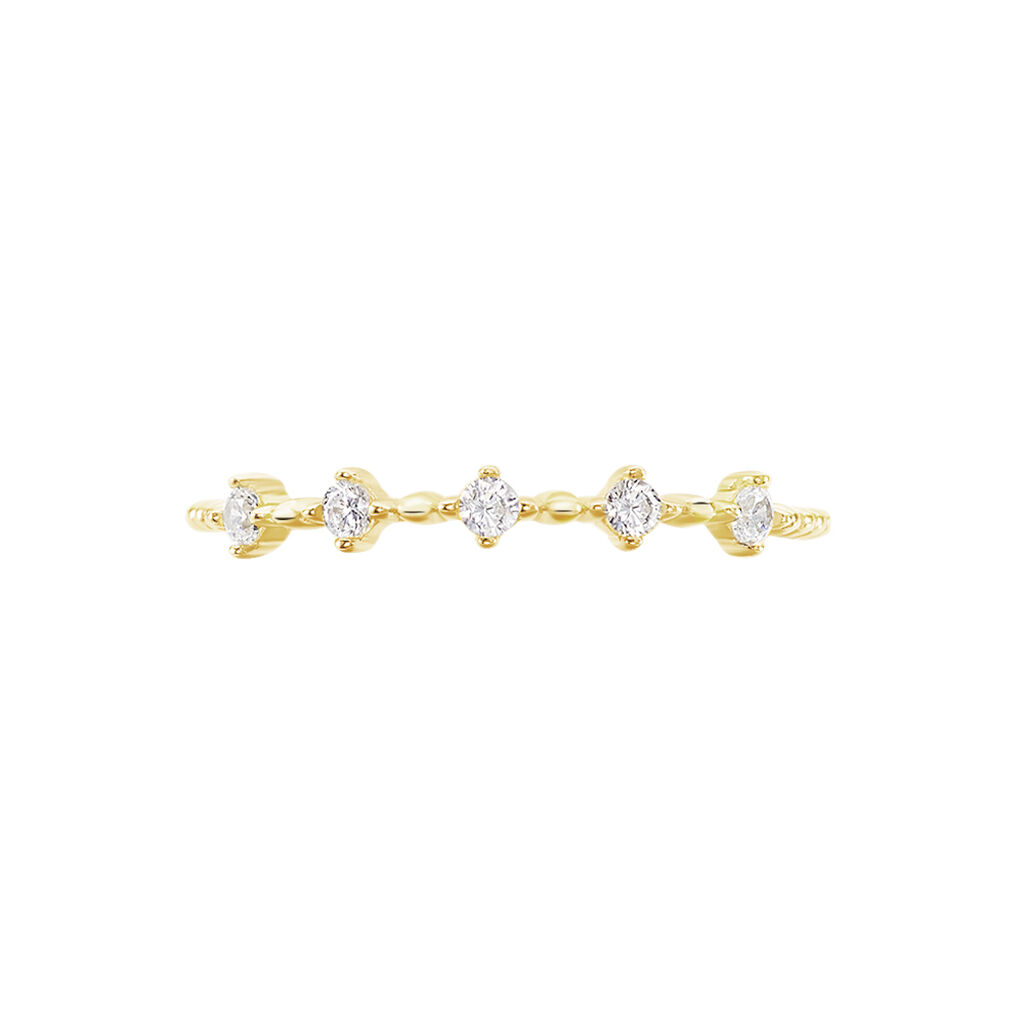 Bague Maximilienne Or Jaune Oxyde De Zirconium
