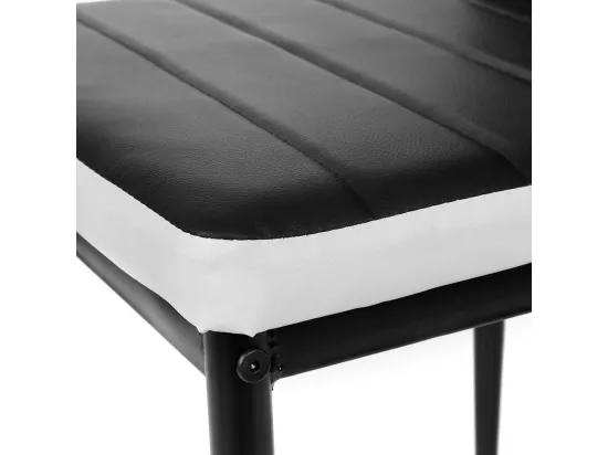 Lot de 6 Chaise Cuisine, Chaise de Salle à Manger, Dossier Haut de la Cuisine, Chaise de Salle à Manger Confortable et Durable - Blanc (6)