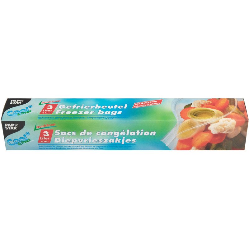 Sac de congélation QuickSnap, 3 L - Boite de 15 sacs