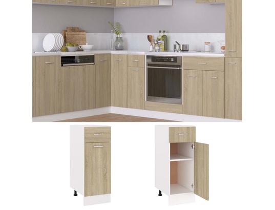 VIDAXL - Meuble bas Armoire de cuisine chêne sonoma 30x46x81,5 cm aggloméré