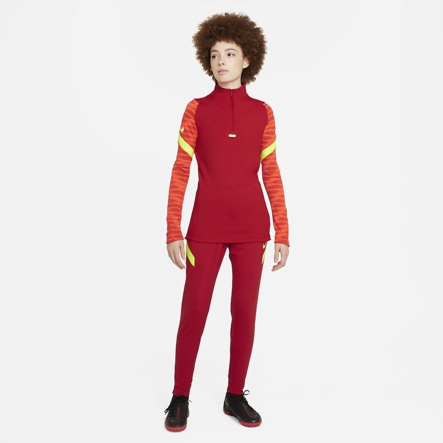 Nike Maillot d'Entraînement Dri-FIT Strike 21 Drill - Rouge/Rouge/Jaune Fluo Femme
