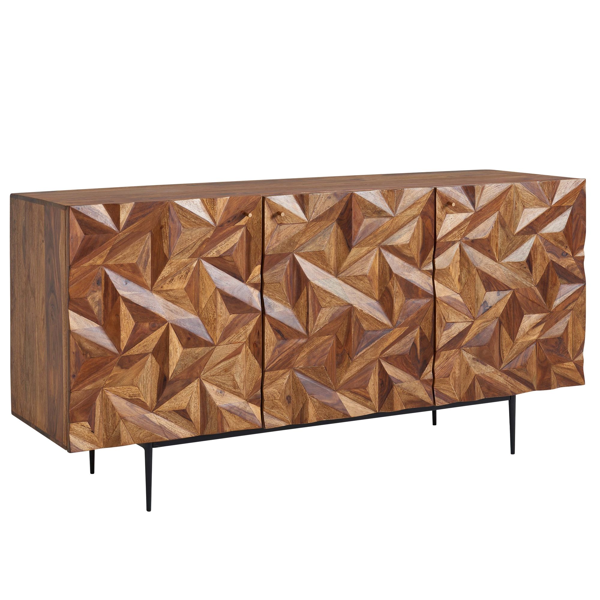 Sideboard FineBuy Kommode 144x72x47 cm Holz Massiv Anrichte Modern Standschrank