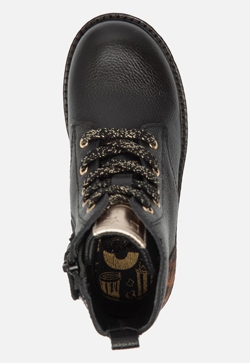 Muyters Veterboots zwart Leer 22604