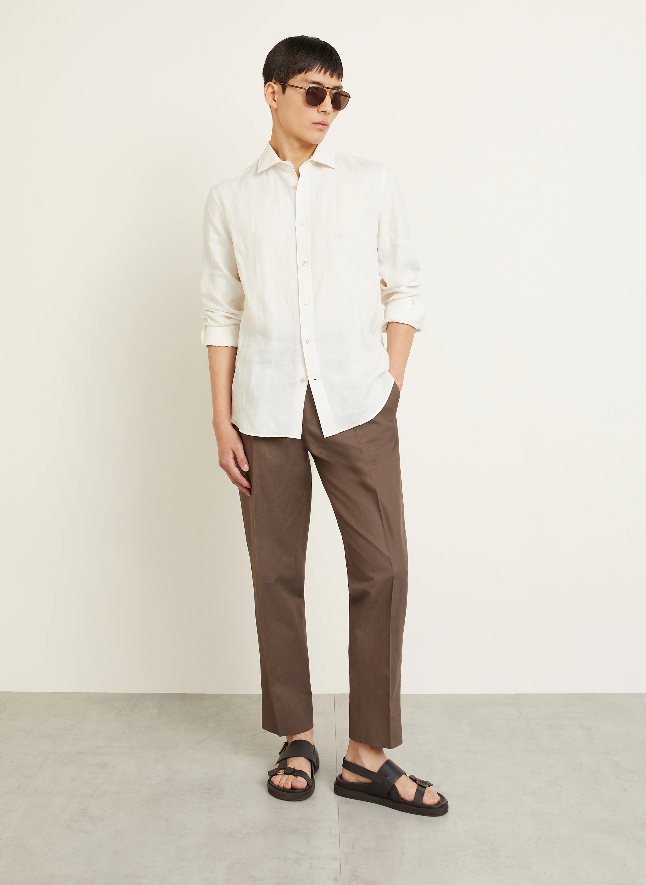 AGNONA Leinenhemd Regular Fit