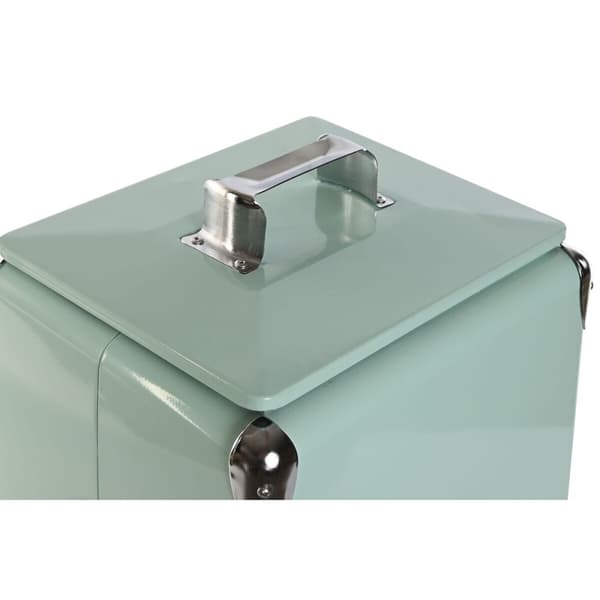 Bærbart Kjøleskap Home ESPRIT Grønn PVC Metall Stål polypropylen 17 L 32 x 24 x 43 cm