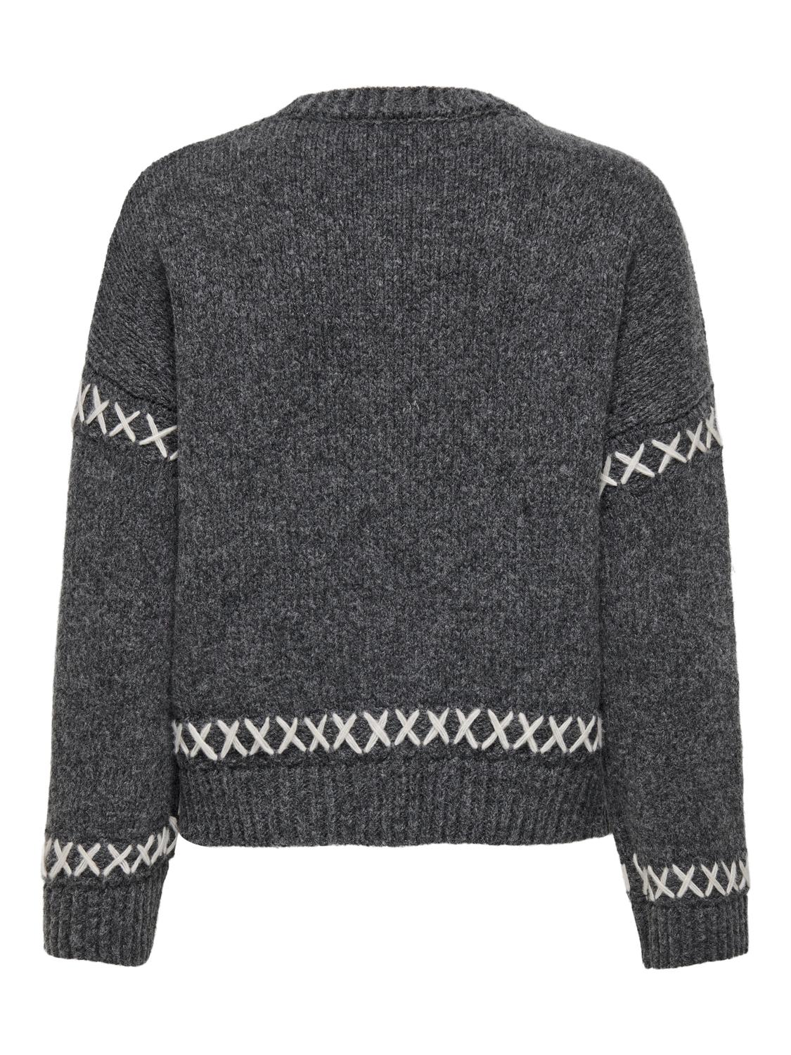 ONLAMANDA Strickpullover Dark Grey Melange
