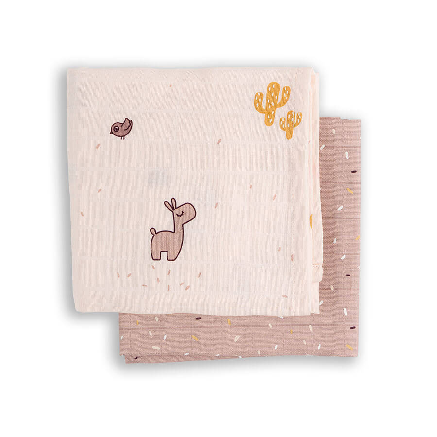 Done by Deer hydrofiele doek - set van 2 powder