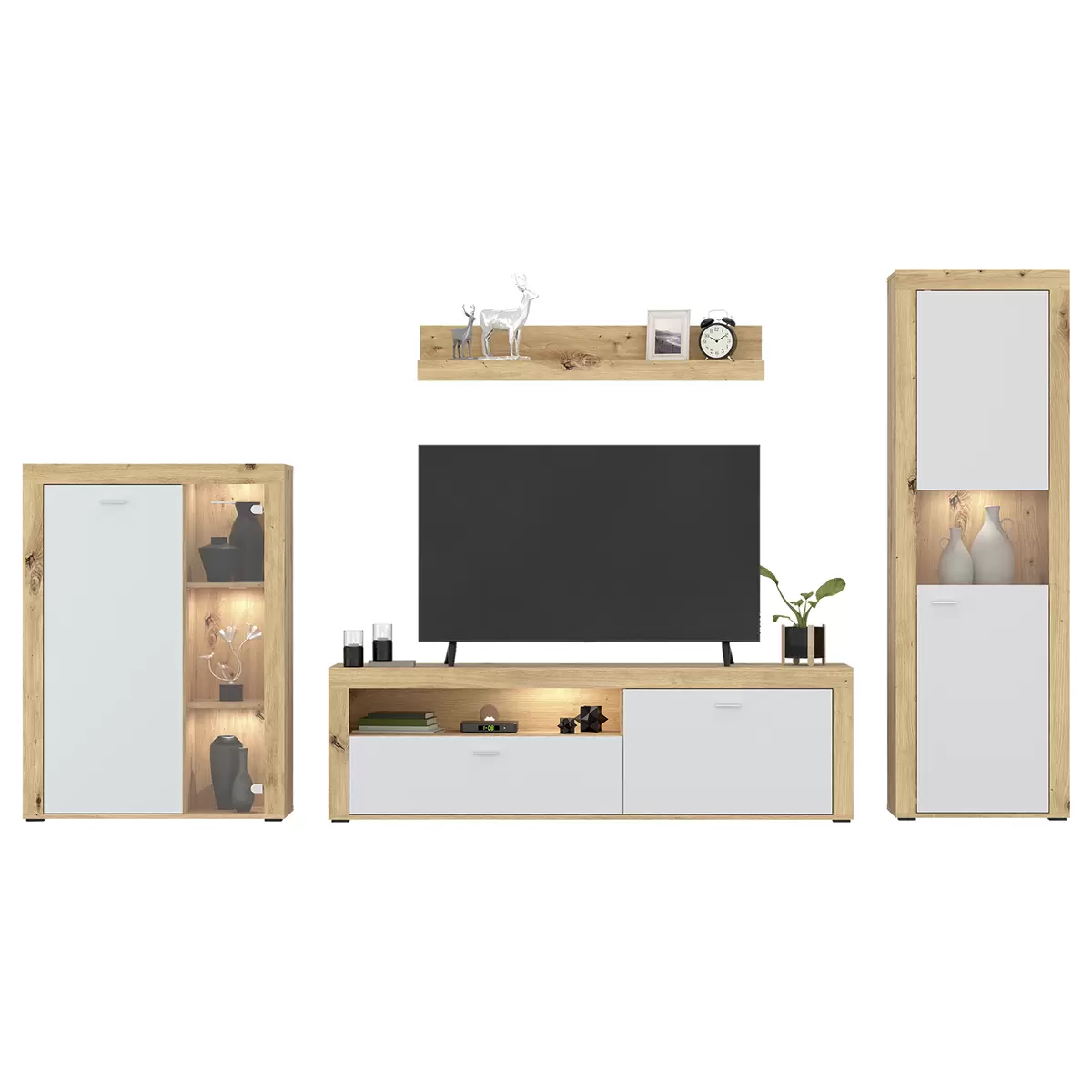 Highboard Canberra Artisan Eiche,grau