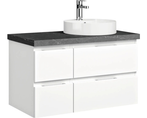 Pelipal Serie 4035 wastafelmeubel, afmetingen (B x H x D): 56 x 48,2 x 43,5 cm, frontkleur: glanzend wit, 4035.155602