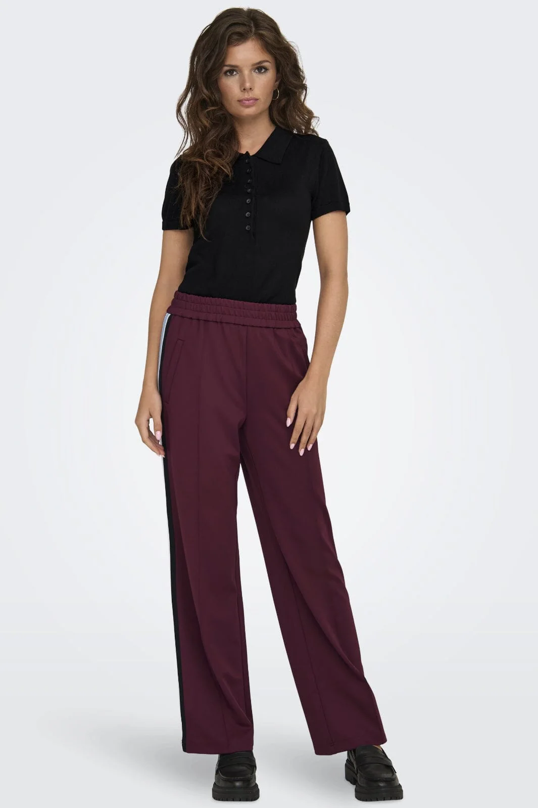 Only Onlcathrine Ss Polo Neck Knt 15347183 4752644 black