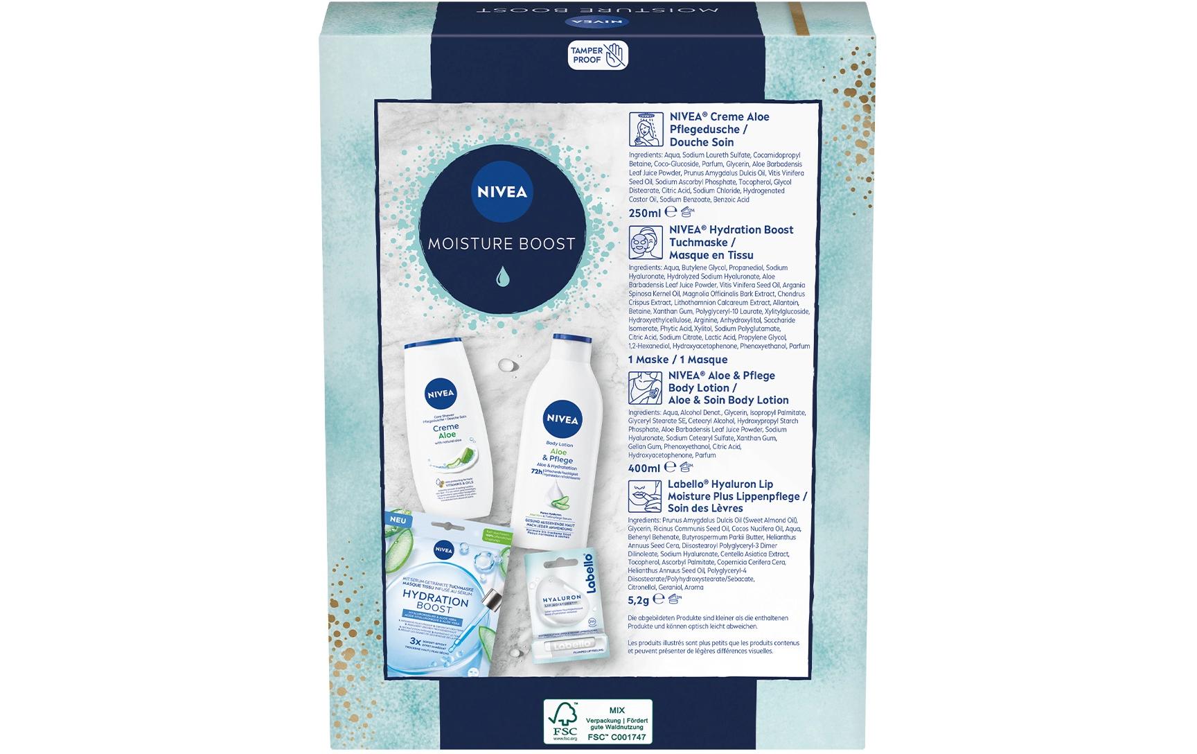 Geschenkset Moisture Boost 2024Feuchtigkeitsspendende Pflegeprodukte für Damen