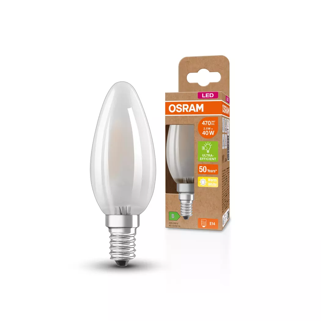 LED-Kerze E14/2,5 Watt/Energie B