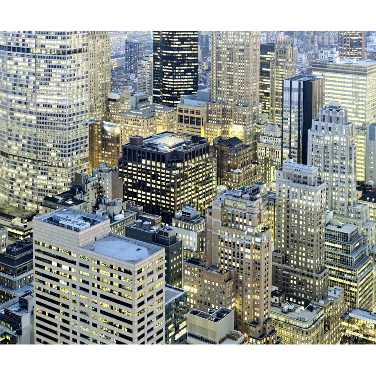 Vlies-Fototapete NIGHT SHIFT - grau-blau-gelb - 300x250 cm