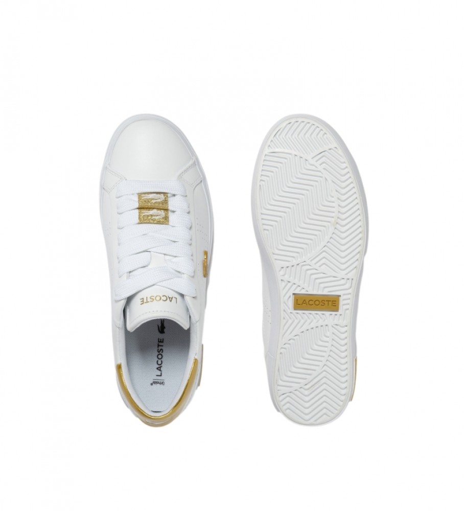 Tênis Lacoste de couro vulcanizado, branco