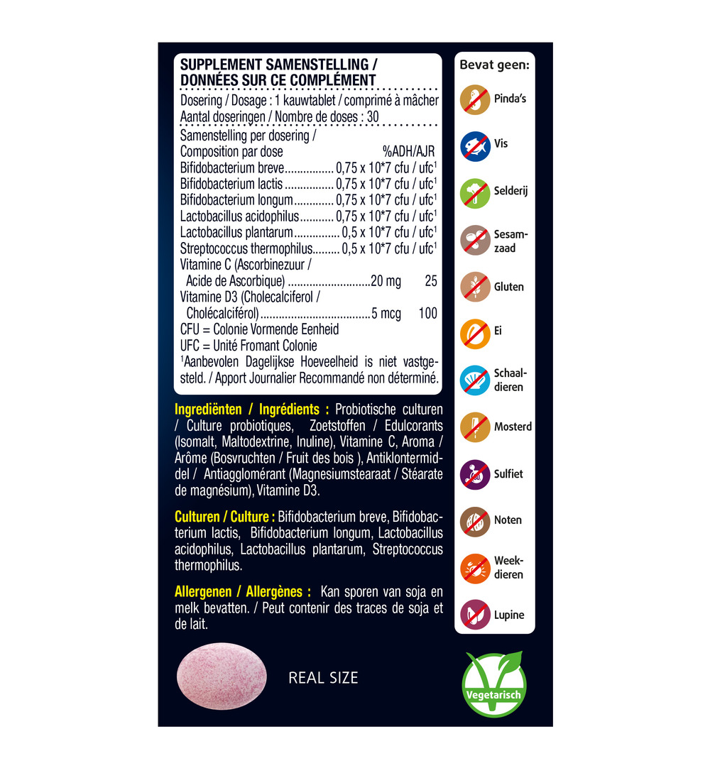 Lucovitaal Probiotica Kids (30 kauwtabletten)