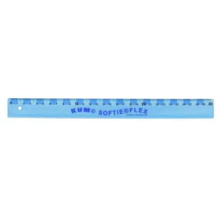 KUM® biegsames Lineal 30 cm, blau