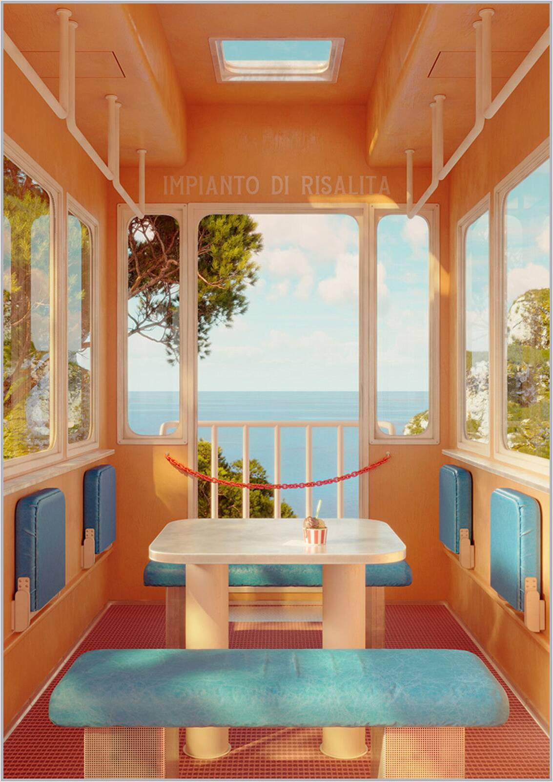 Funivia sul mare by Massimo Colonna - Limited Edition. Edition of: 150. Signed.