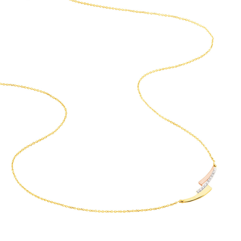 Collier Ainhoa Or Tricolore Diamant