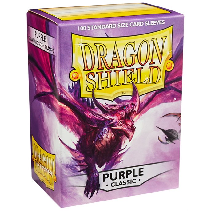 Protège-cartes : 63x88mm Classic Violet Dragon Shield - Lot de 100
