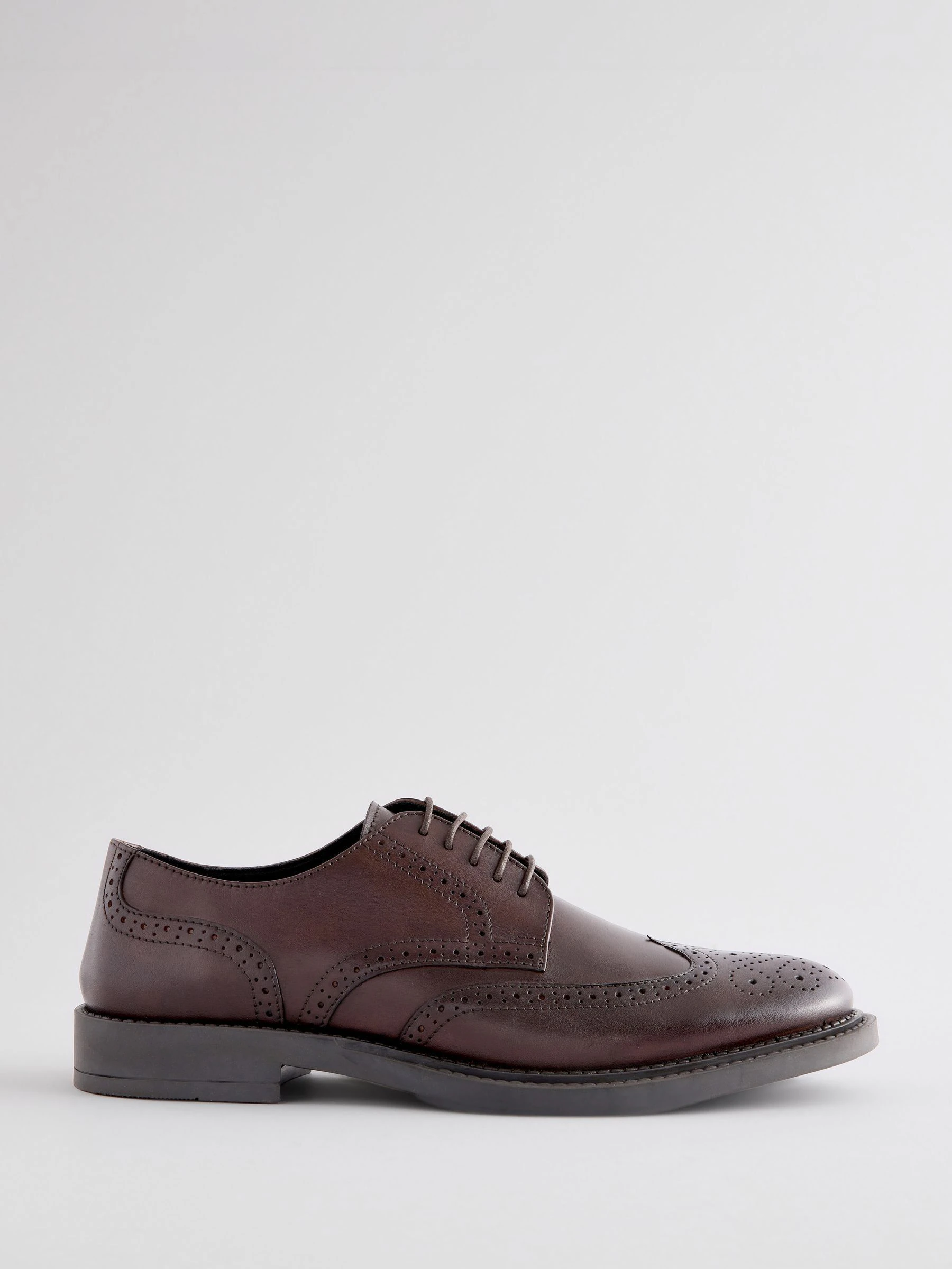 Bruin - Leren brogue-schoenen