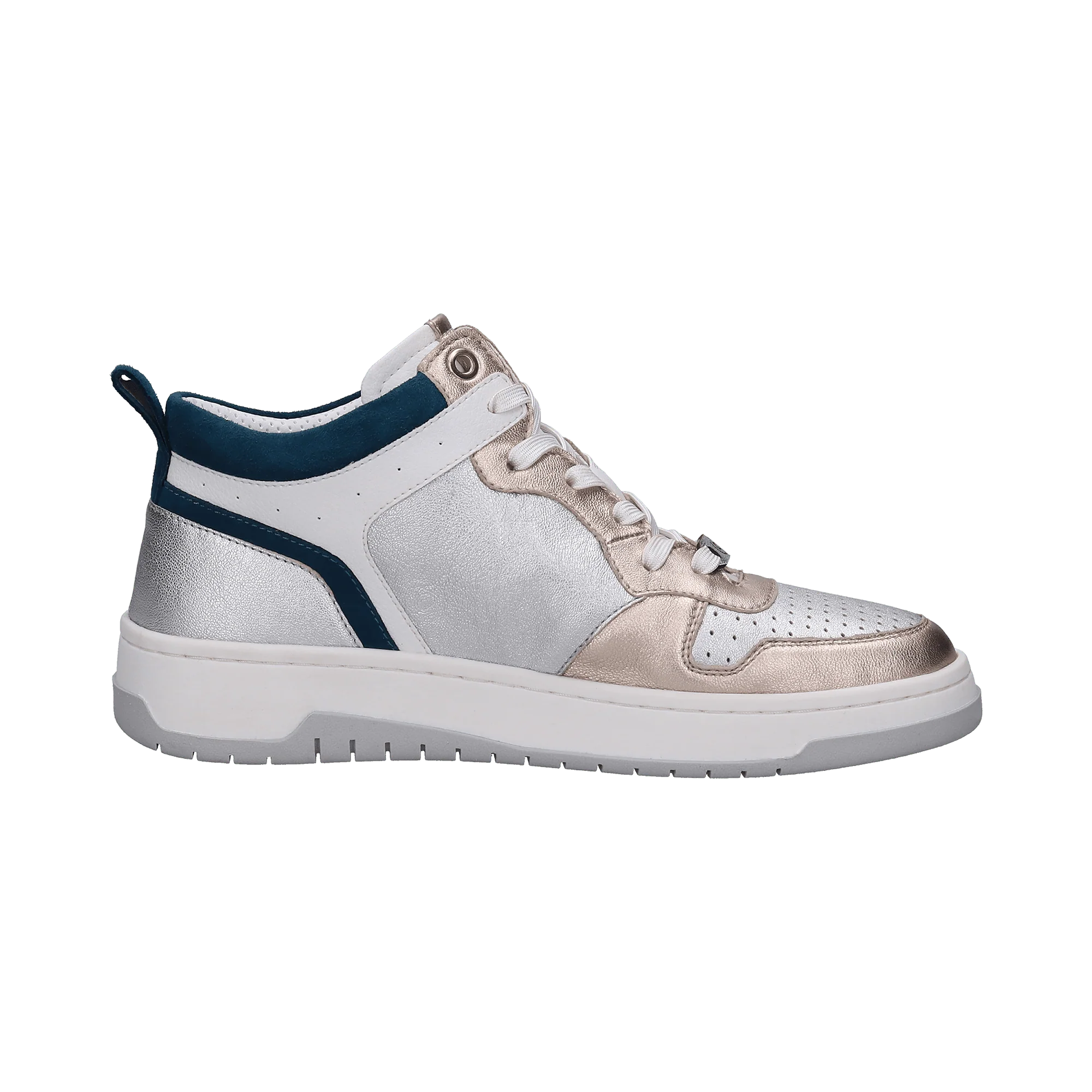 Leder Sneaker silber