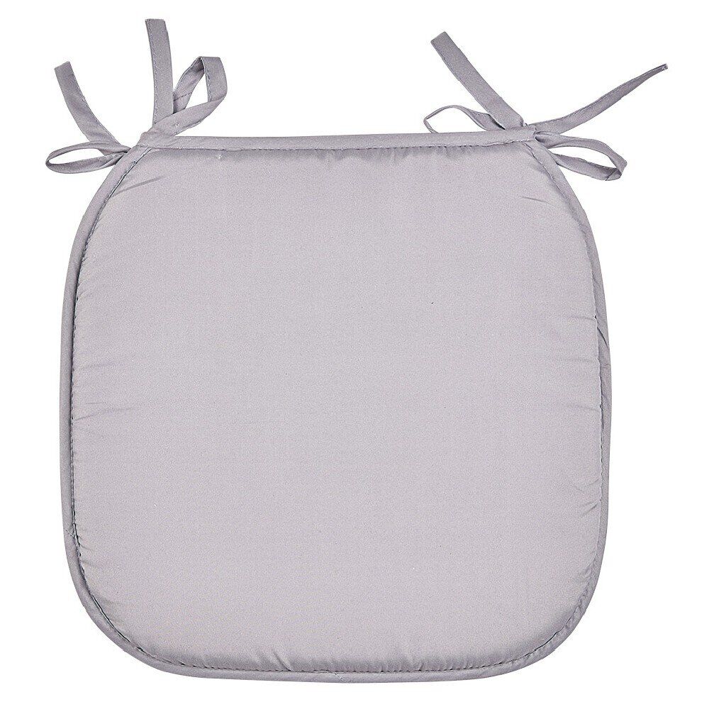 Galette de chaise polyester gris
