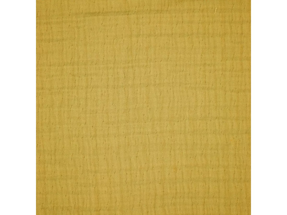 Dessus de lit 270x250 cm BREHAT 100% gaze de coton jaune miel