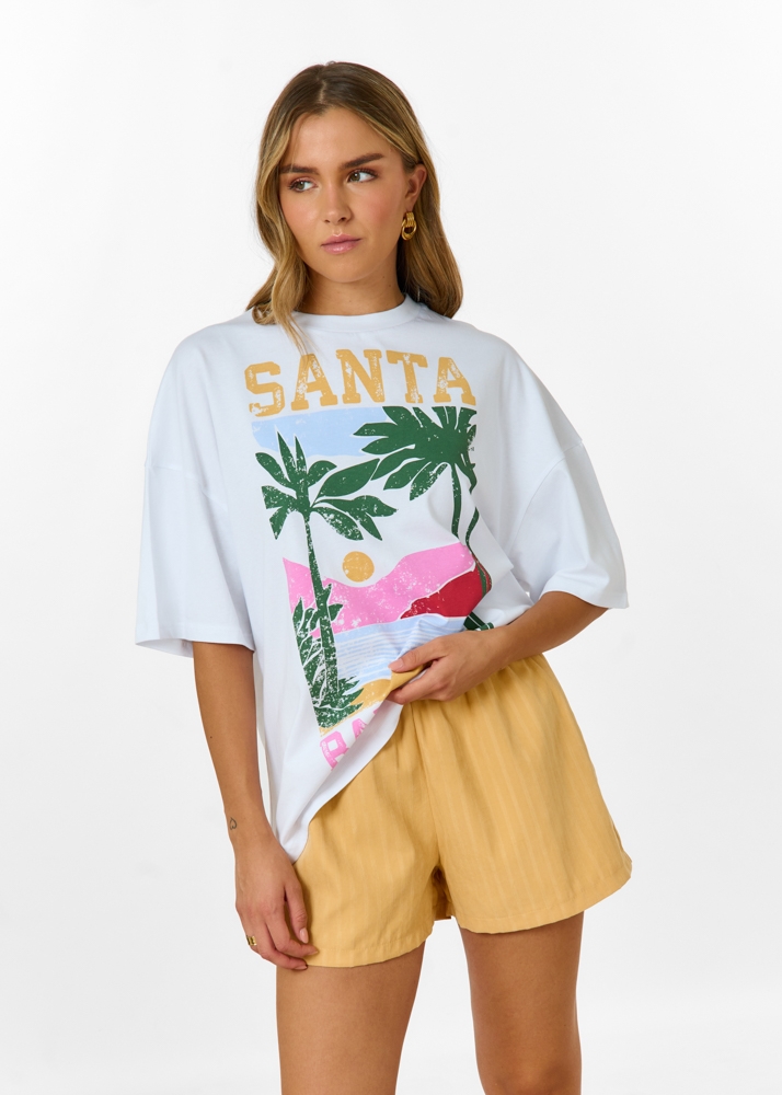Santa Barbara t-shirt wit