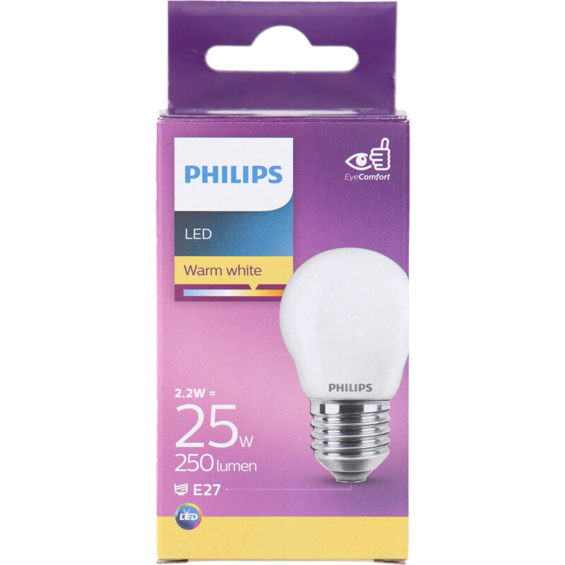 Philips Led fil kogel mat E27 25W