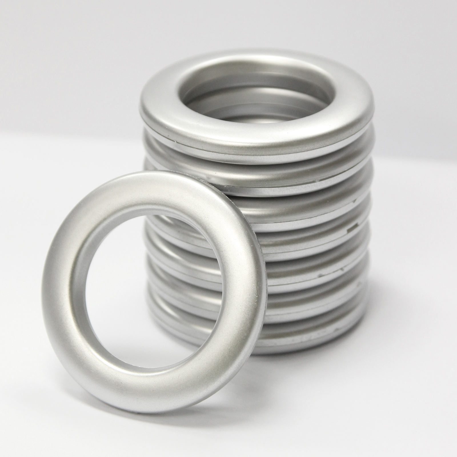 8er-Set Vorhangöse - silber-matt - Klick - ø 3,5 cm