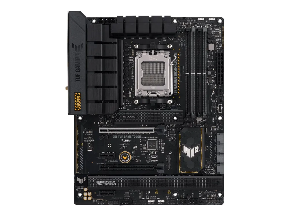 ASUS TUF Gaming B650-Plus WiFi - Bundkort - ATX - Socket AM5 - AMD B650 Chipset - USB-C 3.2 Gen 2x2, USB 3.1 Gen 2, USB 3.2 Gen 2, USB-C 3.2 Gen2, USB-C 3.2 Gen 1 - 2.5 Gigabit LAN, Wi-Fi 6, Bluetooth - onboard grafik (CPU påkrævet) - HD Audio (8-kan