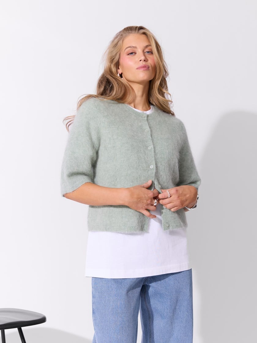 Chloe cardigan Aqua Gray