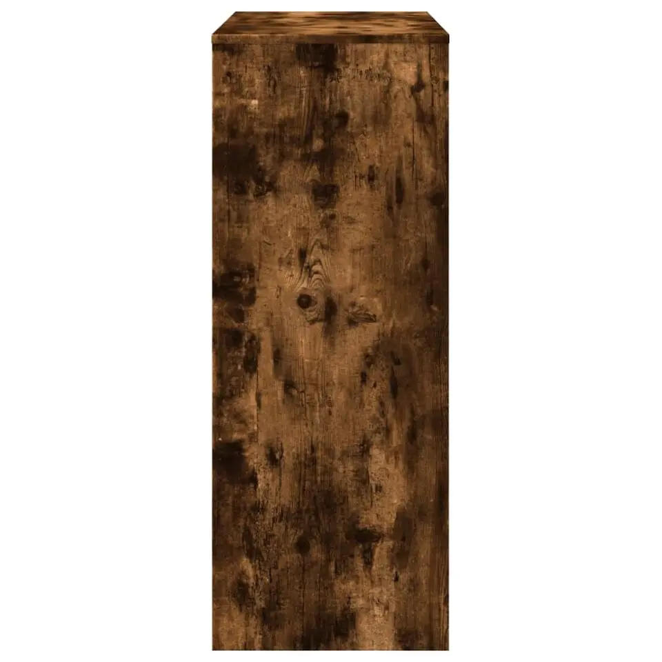 vidaXL - Bartafel met opbergruimte - Gerookt eiken - Bewerkt hout - 90x43 cm