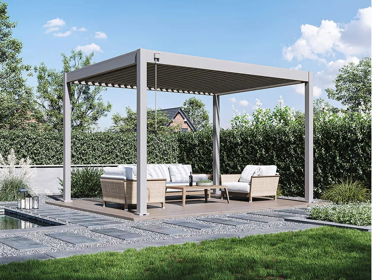 Orion Comfort 300 x 400 cm terrasoverkapping - Light Grey