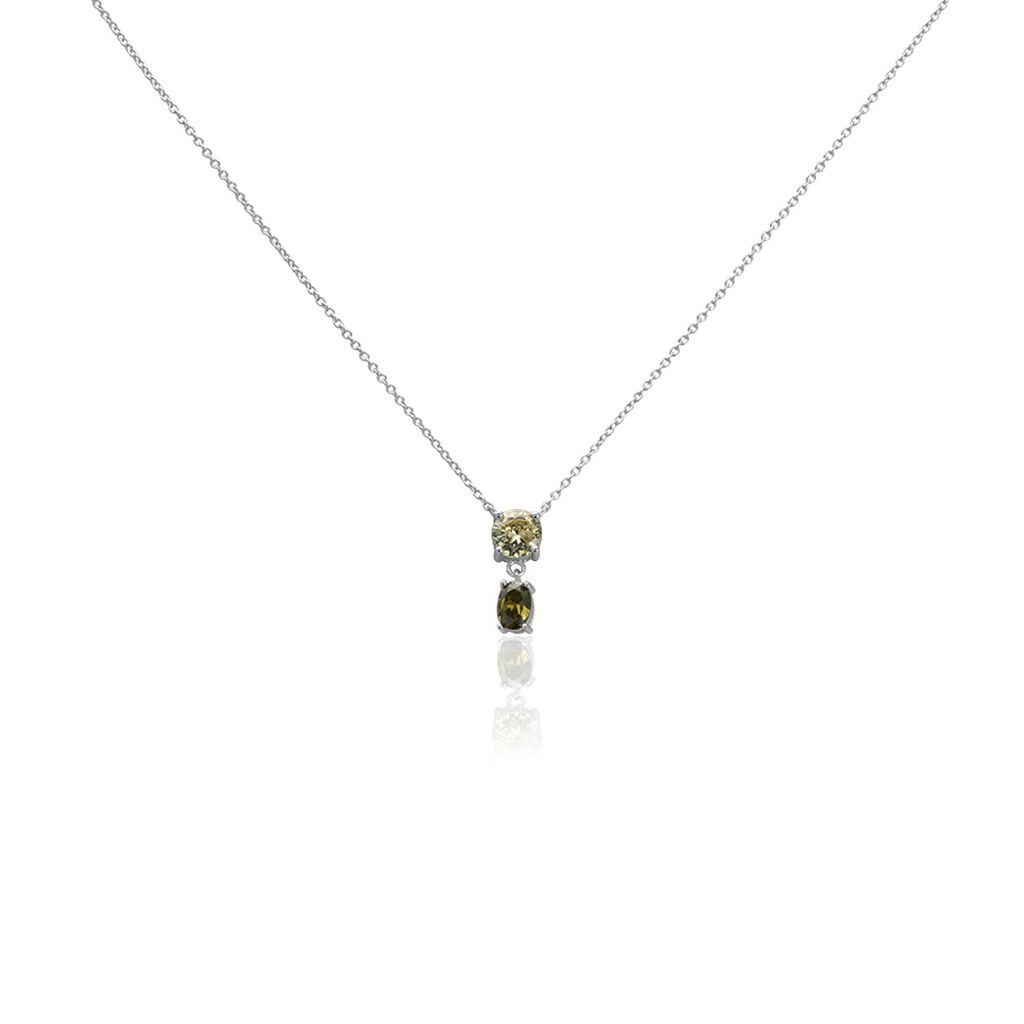 Collier Argent Blanc Brenna Oxydes De Zirconium
