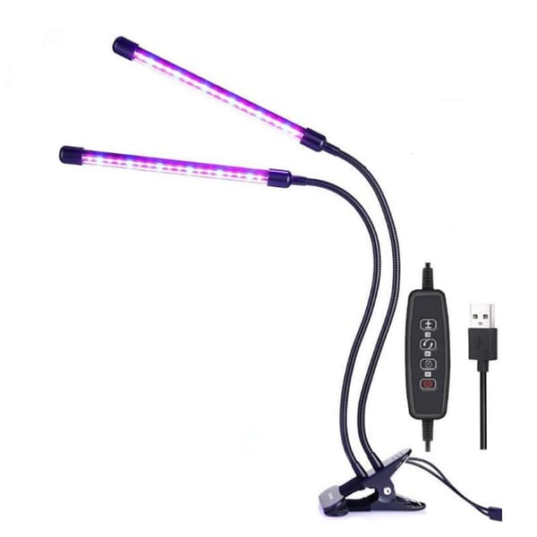 INF Plantelampe / plantebelysning med 2 fleksible LED-lysstoffrør