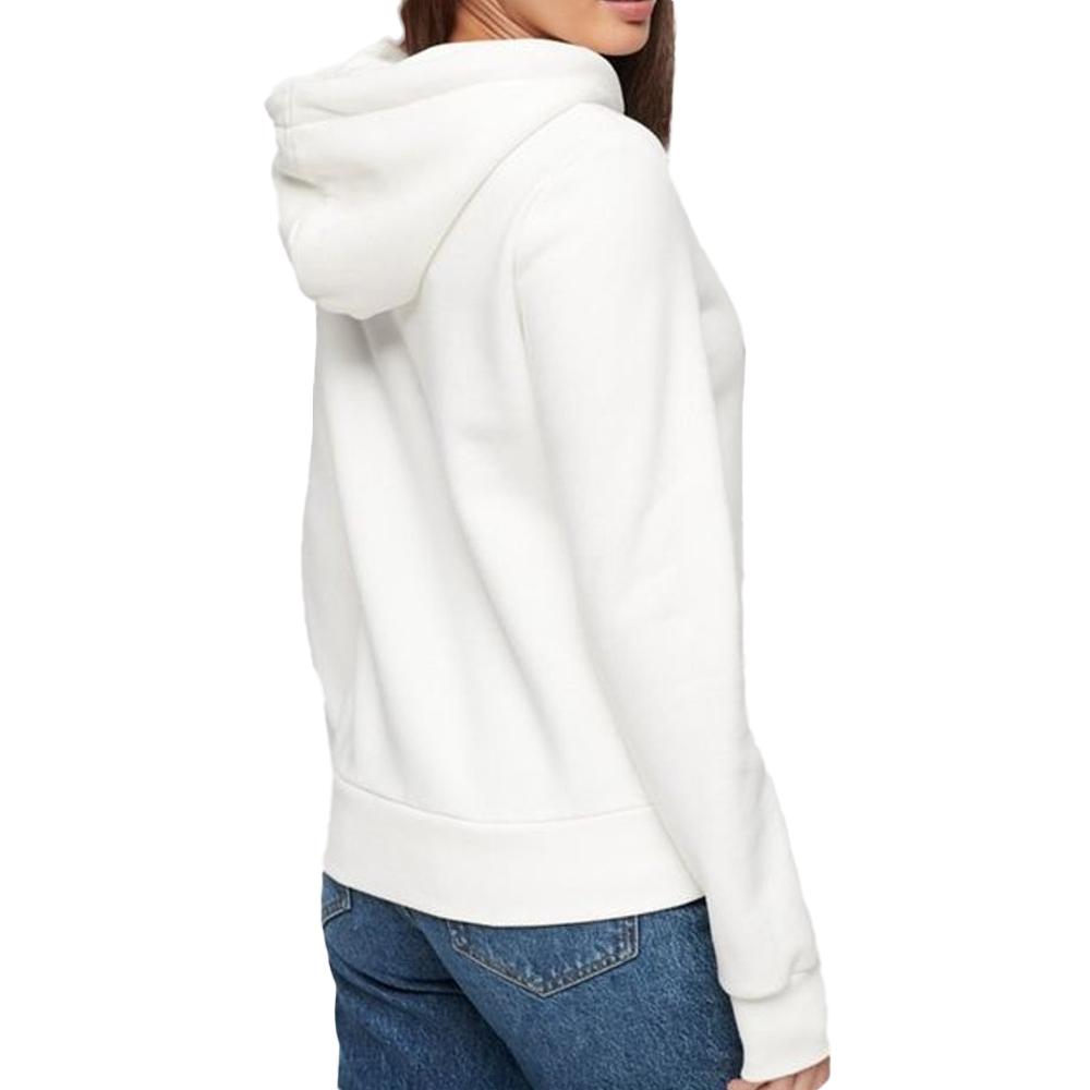 Superdry Sweat capuche Ecru Femme Superdry Embellished Vl