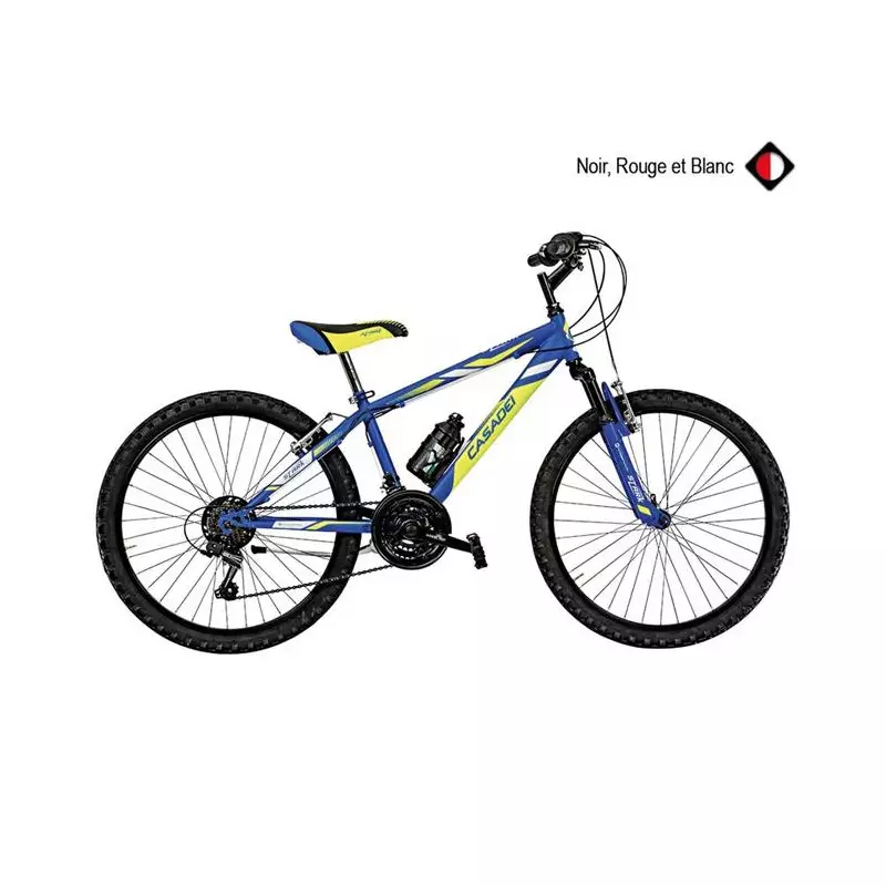 Vélo CASADEI mtb 24 stark 18v h34 noir rouge blanc