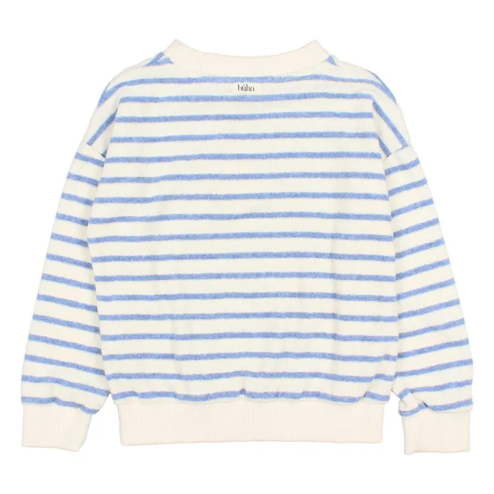 Búho Sweat Rayé Eponge | Bleu ciel