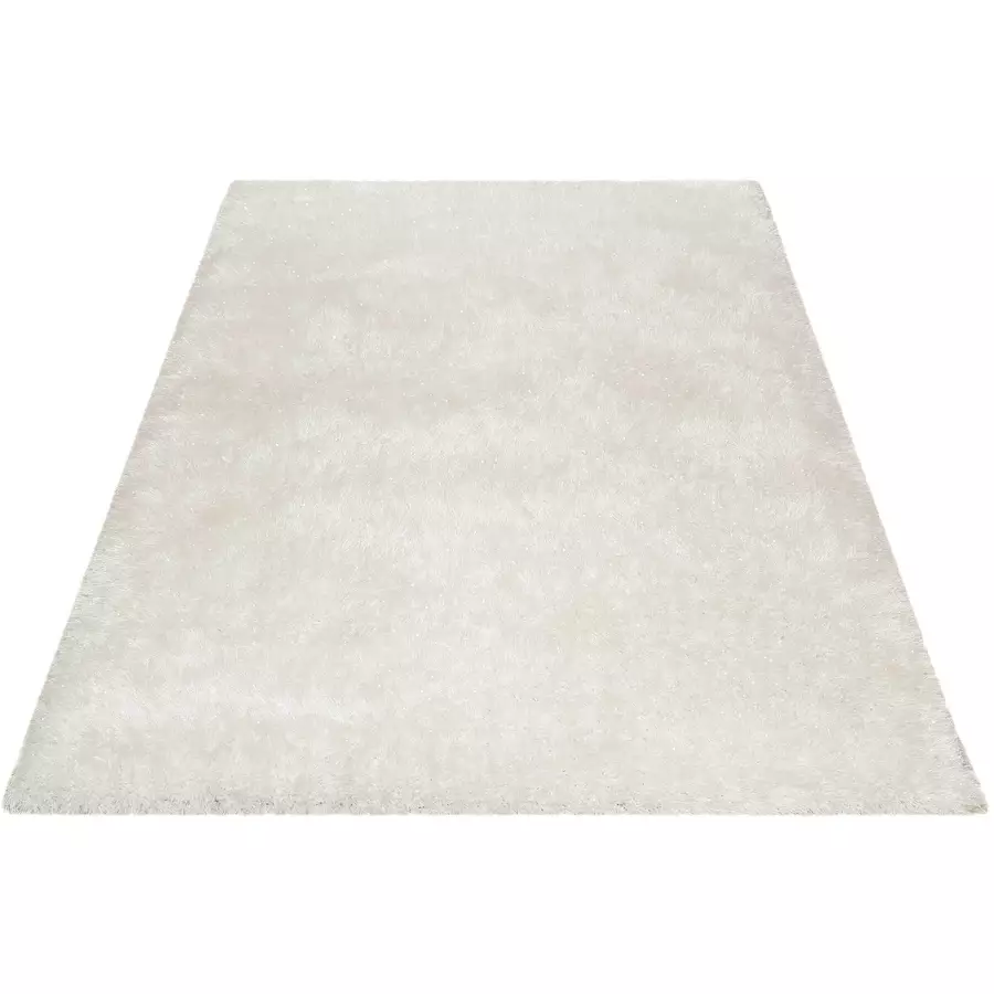 Wecon home Hochflorteppich Shiny Touch creme weiß