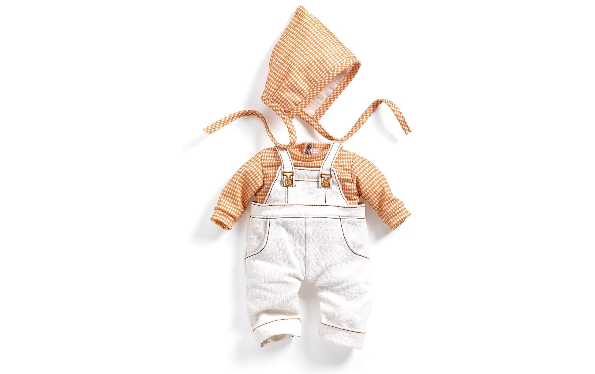 Puppenkleidung Pomea: Kleiderset CannelleTrendiges Outfit mit bestickten Verschlüssen