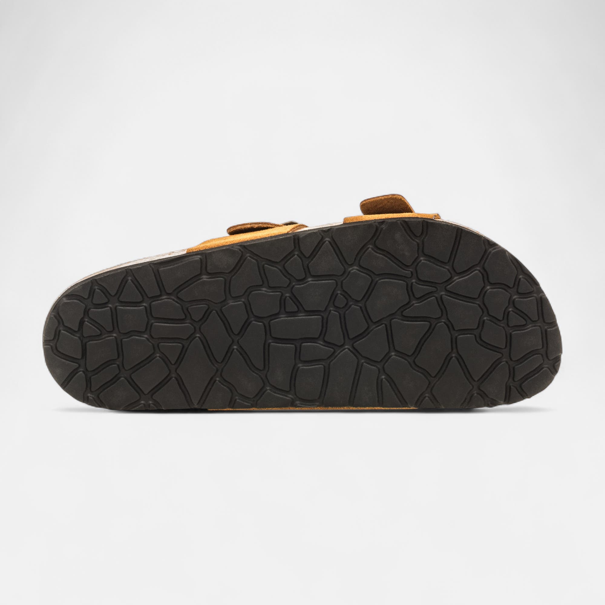 Mules semelle liège Femme en cuir camel