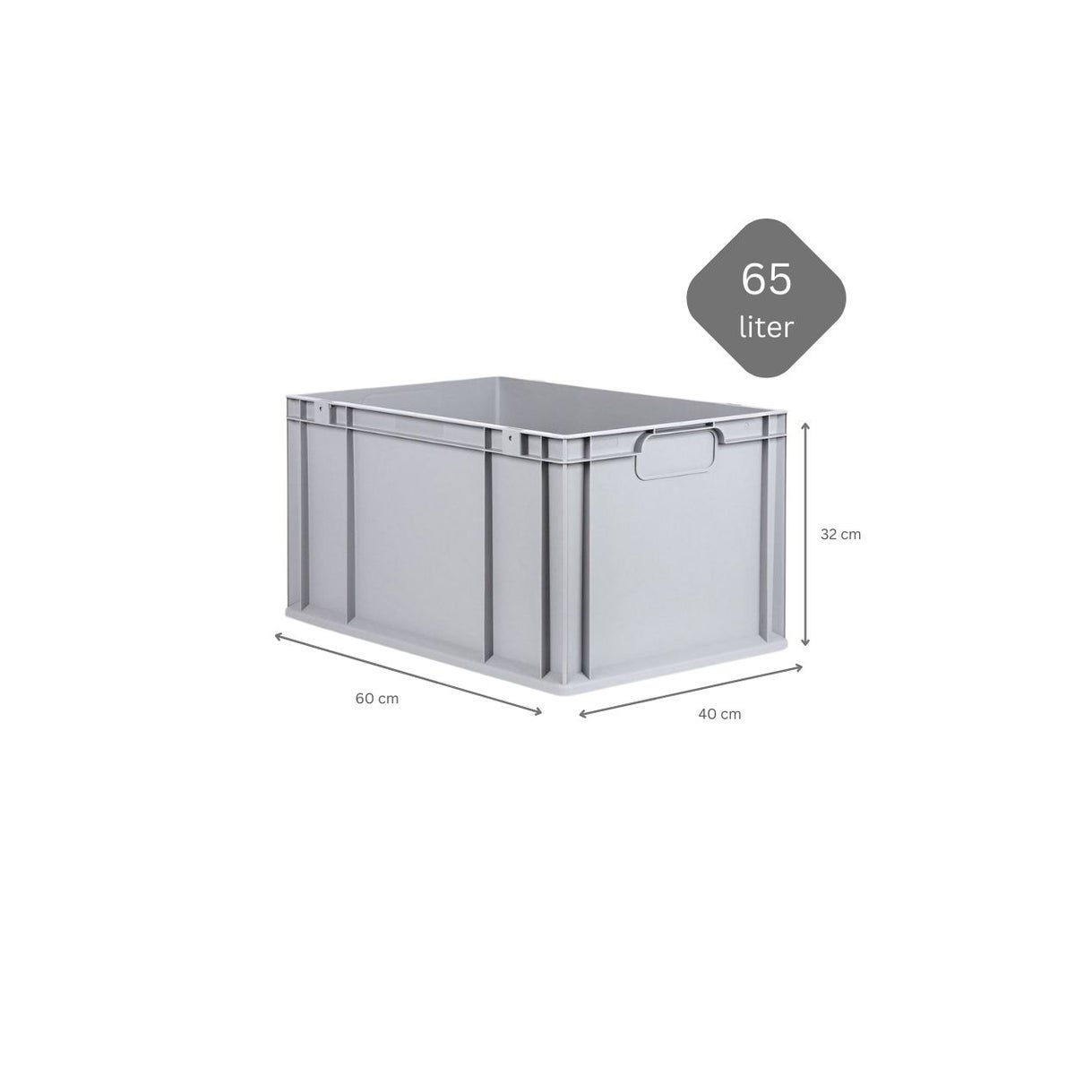 PROREGAL Voordeelset 3x Eurobox Nextgen Economy met scharnierend deksel, gele schuifsluitingen en handgrepen. Afmetingen gesloten (H x B x D): 32 x 40 x 60 cm, 65 liter.