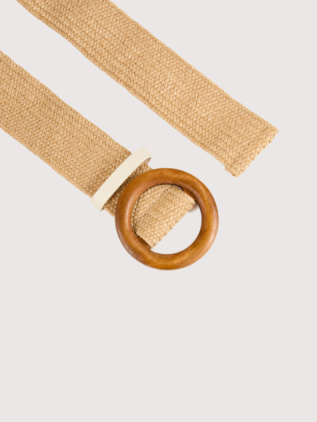 Ceinture détail boucle en bois