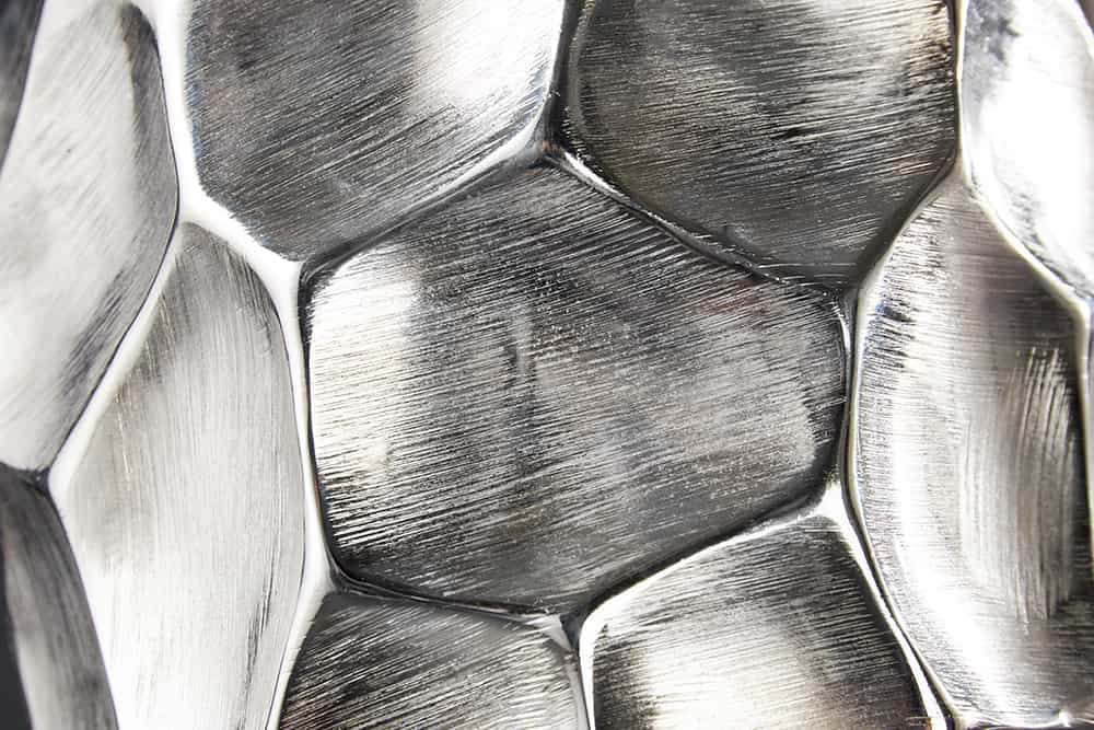 Elegante Vase ORGANIC ORIENT 45cm silber Hammerschlag Design