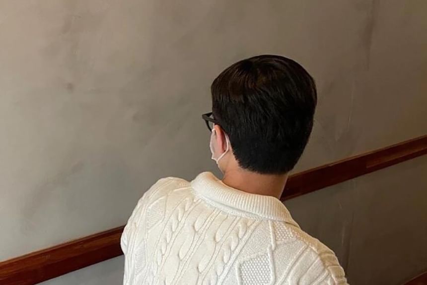 DragonRoad - Kraagvormig, kabelgebreid vest met rits